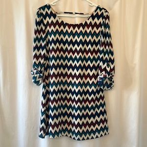 Womens Speechless Chevron Dress